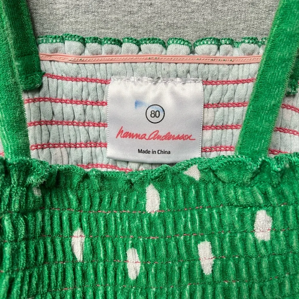 Hanna Andersson Terrycloth Swim Dress Pullover Swim Cover Towel Sz 18 - 24 mos.